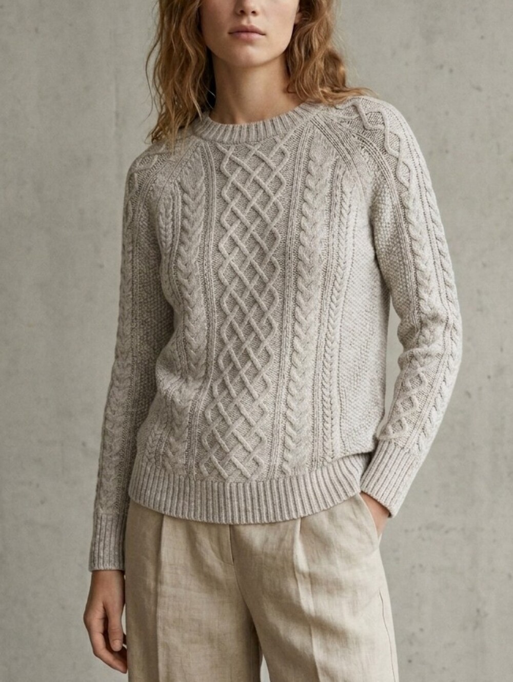 Cotton Cable Knit Sweater